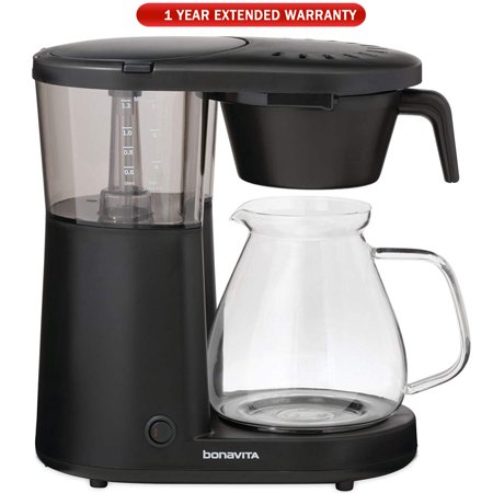 Bonavita Metropolitan One-Touch Coffee Brewer Black (BV1901PW) with 1 Year Extended