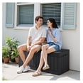 SONGMY 78 Gallon Deck Box, Waterproof Resin Outdoor Storage Box for ...