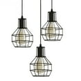 thumbnail image 1 of Lámpara colgante industrial, lámpara colgante con jaula de alambre de metal con casquillo E26, iluminación interior ajustable para cocina y comedor, 1 of 5