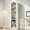 White, variant on Fnova 74.8" Open Arch Bookcase, 6-Tier Display Storage Shelf, Space-Saving Farmhouse Bookshelf for Living Room, Bedroom, Home Office, Grey