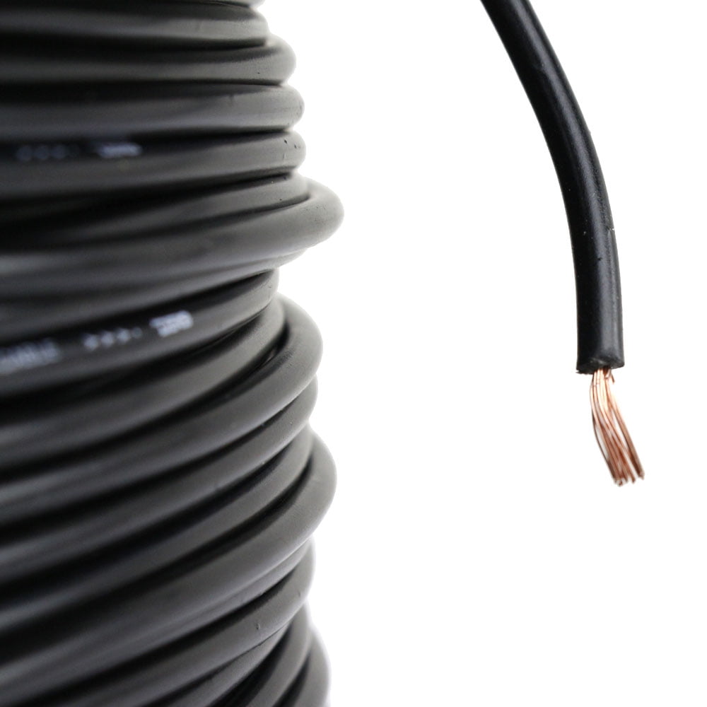 16 Gauge 100' Feet Black Primary Remote Wire 12V Auto Wiring Cable AWG Ultra Flex