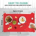 thumbnail image 4 of Tablecloth Roll  54" X 110' Red Premium Plastic Table Cloths with Cutter Box - Cut to Size Cutter - Decorative Rectangle Table Cover Smooth Tablecloth - Disposable Table Cloths for Parties, Weddings., 4 of 7