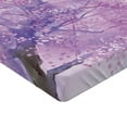 thumbnail image 2 of Ambesonne Purple Fitted Sheet 2 Pcs Set, Sakura Tree Springtime, Queen, Purple, 2 of 3