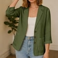 thumbnail image 7 of Spring Jackets For Women Solid Color Casual Button Three Quarter Sleeve Top For Everyday Airy Layered Wear Light Jackets For Women, 7 of 7