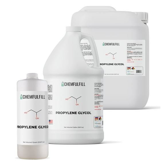 Chemfulfill Propylene Glycol - High Purity Industrial PG (Propane-1,2-diol) (Half-Pint (8 fl oz))