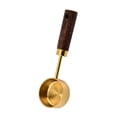 thumbnail image 4 of Cuchara medidora de acero inoxidable de 15 ml, herramientas de medición de cocina, agarre cómodo, madera Oro, 4 of 9