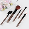 thumbnail image 4 of 5pcs Leopard Wooden Handle Eyebrow Liner Foundation Pinceles De Maquillaje, 4 of 8