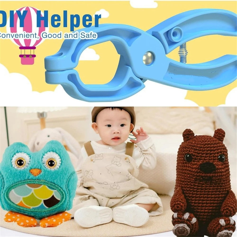 2 PCS Safety Eye Tool, Safety Eyes for Crocheting Auxiliary, Safety Eyes Tool for Crochet & Stuffed Animal Eyes Making Supplies Tool - Blue