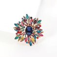 thumbnail image 4 of Sunflower shape crystal large large heavy brooch pim scarf rhinestone decoration root fabric pin for women, 4 of 4