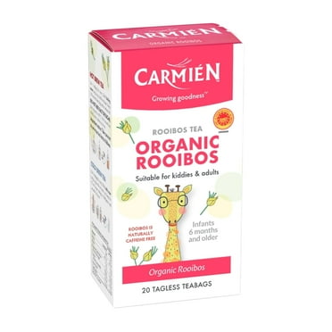 Carmien Kiddies USDA Organic Rooibos Caffeine-Free and Sugar-Free Red Bush Tea 20 Teabags, 1,76oz (50g)