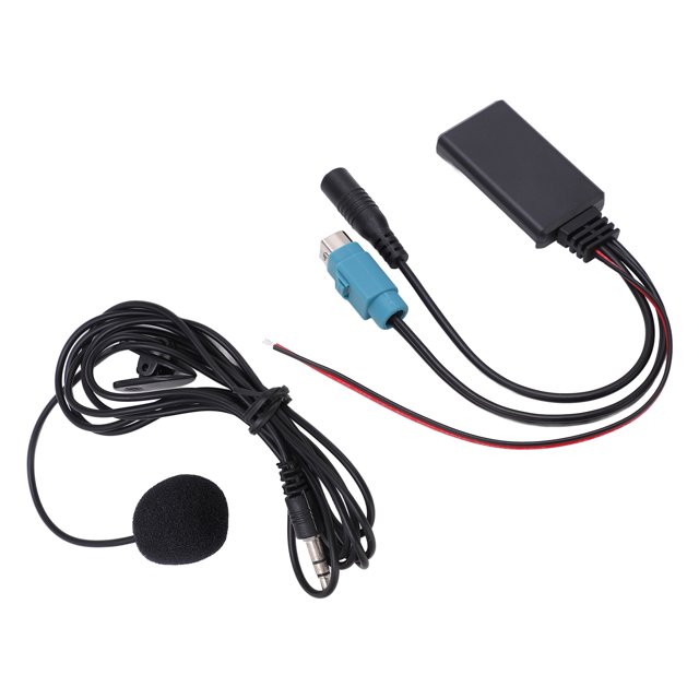Módulo de entrada auxiliar soporte WMA WAV Adaptador de cable de entrada auxiliar Estéreo de velocidad completa con micrófono extraíble para reemplazo de modificaciones para ANGGREK Otros