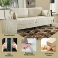 thumbnail image 2 of Homefun Modern Chenille Sofa 2-Seater Wood Legs LED Lighting USB Port Storage Bag Small Space Furniture, 2 of 8
