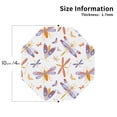 thumbnail image 2 of Leather Coasters with Heat-resistant for Drinks, Moths Dragonflies Butterflies -标题2 Octagon, 2 of 5