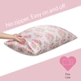 thumbnail image 5 of Paris Hilton Satin Pillowcase 2-Pack, Floral Roses, Standard, 5 of 7