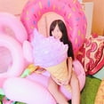 thumbnail image 4 of Juguete Inflable Para Piscina Jadeshay Conos de Helado Inflables Color Rosa, 4 of 5