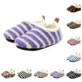thumbnail image 3 of XIMIN Toddler Kids Leopard Print Premium Soft Plush Memory Foam House Slippers Girls Non-Slip Rubber Sole Shoes Lightweight Indoor Outdoor Winter Warm Shoes, 3 of 3