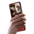 thumbnail image 3 of Dteck for Motorola Razr 2023 Case with Ring, Luxury Premium PU Leather Protective Phone Case Full Coverage Bling Diamond Ring Case for Motorola Moto Razr 40, Red, 3 of 9