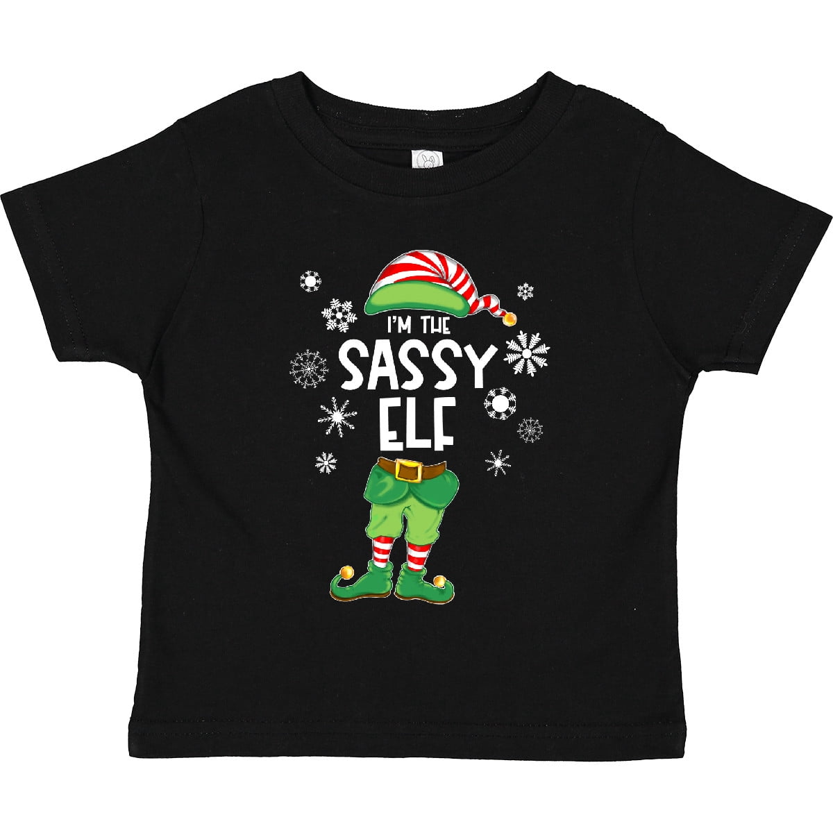 Inktastic Funny Christmas I'm the Sassy Elf with Shoes and Hat Boys or Girls Toddler T-Shirt
