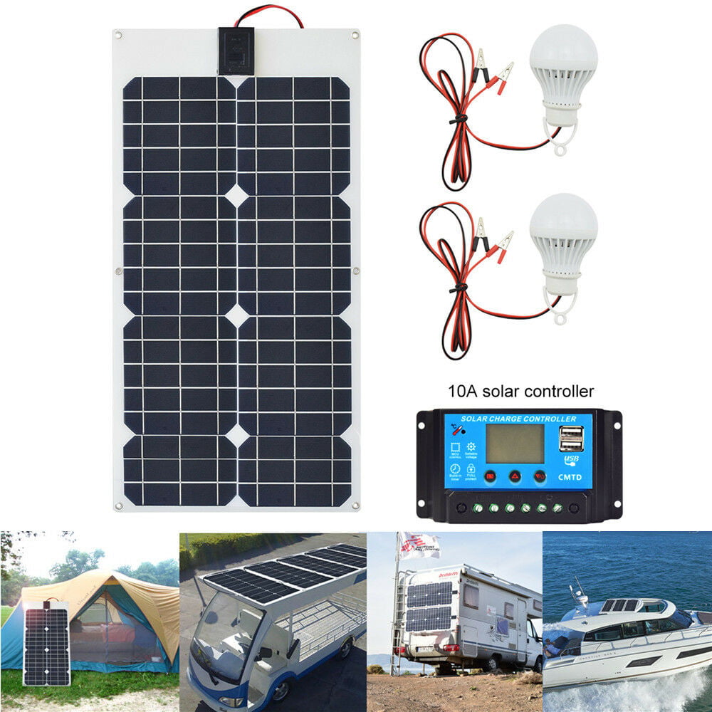 12V Car Camping Boat Battery Charger Solar Panel System Module Cell Z9R4 P8B7 