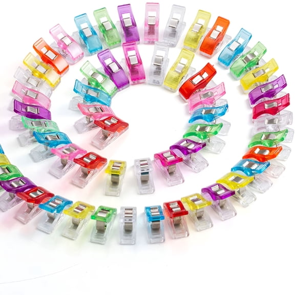 ACDANC 100 Pack Multicolor Sewing Clips Quilting Clips for Sewing,Quilting,Crocheting,Crafting and Knitting