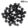 thumbnail image 1 of OULII Pin Backs 200Pcs Black PVC Plastic Caps for DIY Craft Projects and Home Use, 1 of 8