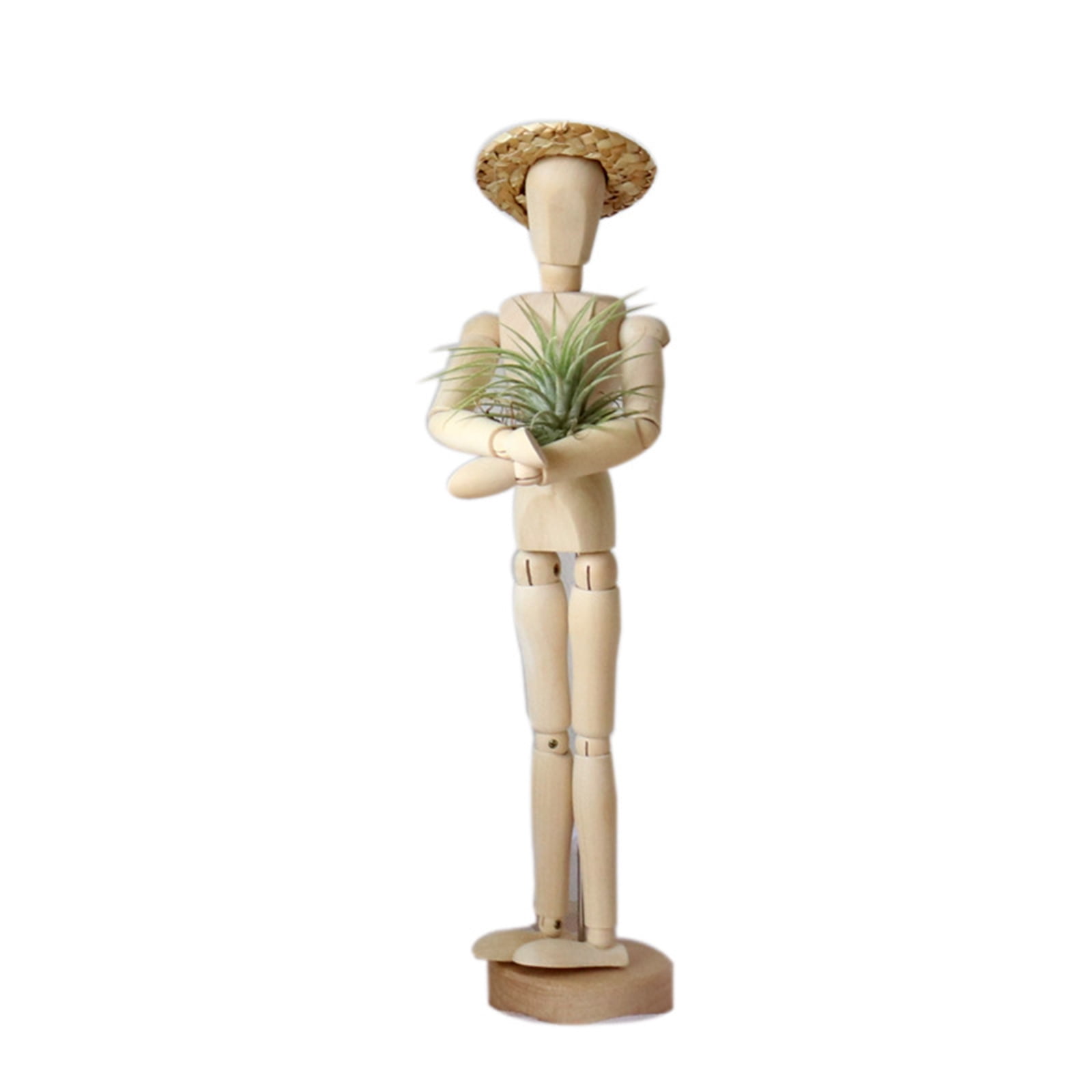 Air Plant Holder Wooden Jointed Mannequin Plant Stand Gardening Movable