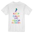thumbnail image 1 of Keep Calm and Poop Rainbows Men's White T-shirt, 1 of 1