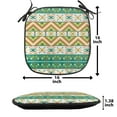 thumbnail image 5 of Colorful Chair Seating Cushion Set of 2, Colorful Local Motif Pattern Print, Seat Pads for Office with Anti-slip Backing, 16"x16", Pistachio Green Orange, by Ambesonne, 5 of 7