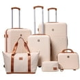 thumbnail image 4 of COBIZI 4 Piece Carry on Luggage Sets Hardside 20'' Carry on Suitcase with Spinner Wheels&TSA Lock,Lightweight 4 Piece Luggage Sets(13/20in, Beige), 4 of 9