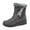 Grey, variant on Womens Winter Snow Boots: Warm Furry Lined Zipper Ankle Booties Comfortable Outdoor Waterproof on Boots for Women, Black, Size 9