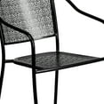 thumbnail image 4 of BizChair Commercial Grade 35.5" Square Black Indoor-Outdoor Steel Patio Table Set with 4 Round Back Chairs, 4 of 13
