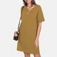thumbnail image 1 of WILLBEST Vestidos Floreados Para Mujer Cuello En V Color Sólido 2025 Cómodo Casual Vestido Con Botones, 1 of 3