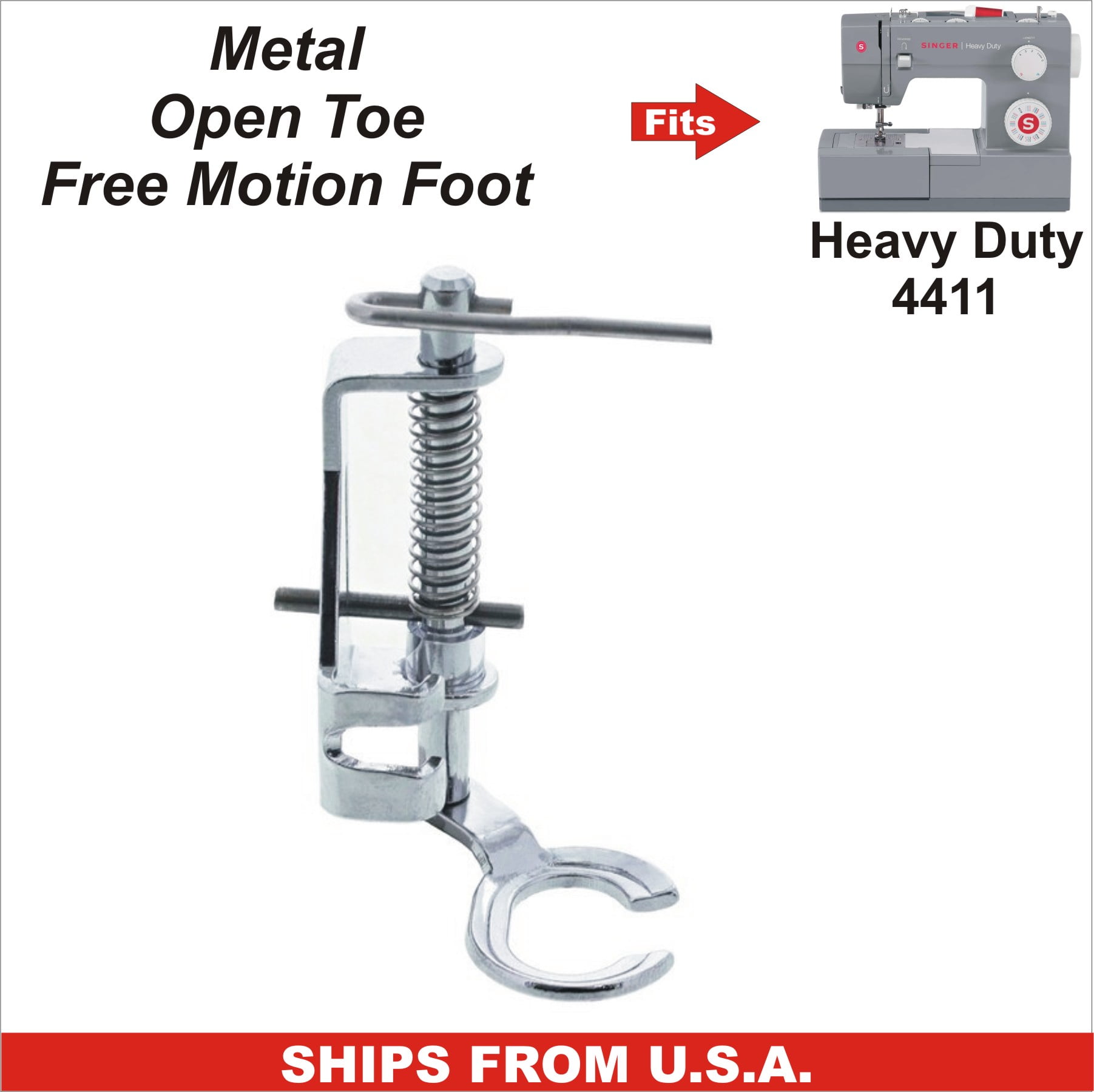 Free Motion Open Toe Foot, metal