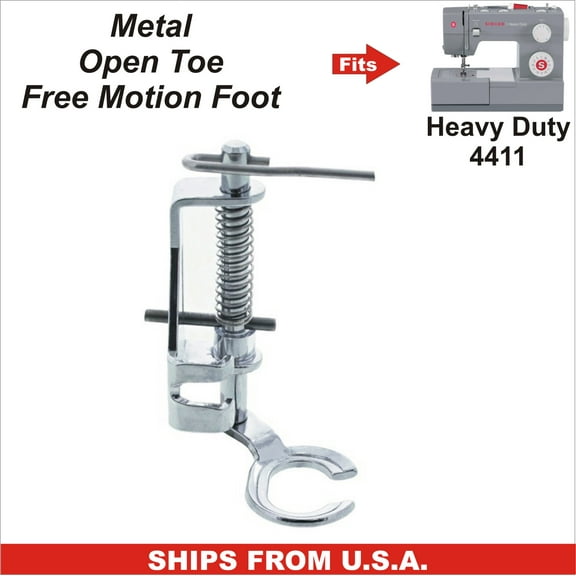 Open Toe Free Motion (Darning) Foot Fits All Low Shank Machines Singer, Brother, Necchi, Janome, Bernette, Singer 4411 & More