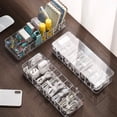 thumbnail image 4 of Caja de almacenamiento de cables, Organizador antipolvo para auriculares, Cargador eléctrico, gestión de suministros de oficina, 4 of 4