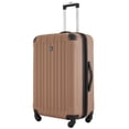 thumbnail image 4 of Travelers Club 4-Piece Hard Side Spinner Travel Luggage Set, Mocha Brown, 4 of 14