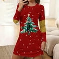 thumbnail image 2 of Wensltd Loose Fit Christmas Print Nightdress for Women Black Fashion Clothing Winter Soft Lightweight Sleepshirt, 2 of 6