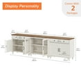 thumbnail image 4 of WAMPAT Farmhouse 100 Inch TV Stand, White Entertainment Center with Storage Cabinets & Drawers, 4 of 8