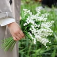 thumbnail image 5 of 12 piezas de lirio de las flores artificiales de jardín, lirio de las flores artificiales, flores para bodas, decoración del hogar, color blanco, 5 of 5