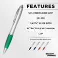 thumbnail image 2 of Colored Grip Gel Pens - 10 pack - Green, 2 of 5