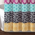 thumbnail image 3 of Bohemian Stripe Shower Curtain, 72" W x 72" L, Fuchsia & Orange - Boho Shower Curtain - Colorful Striped Bathroom Curtain - Maximalist & Boho Bathroom Decor, 3 of 6