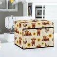 thumbnail image 5 of HELLHERO Highland Cattle and Sunflowers Sewing Machine Cover with Tote Handle and Pocket Universal Waterproof Pocket and Handle, 5 of 8