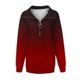 thumbnail image 3 of Babysbule Fall Tops for Women Ladies Stylish Printed Loose Long Sleeves Blouse Lapel Casual Tops Sweatshirt, 3 of 4