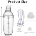 thumbnail image 2 of 24 oz Plastic Cocktail Shaker with Measurement Scales - Transparent Bartender Mixer Cup, 700cc Hand Shaker for Bar Tools and Drink Mixing, 2 of 7