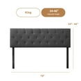 thumbnail image 3 of Rest Haven Eugene Diamond Tufted Upholstered Headboard, King/California King, Charcoal, 3 of 13