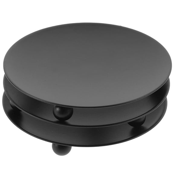 IBASETOY 3Pack Small Tray For Candles Black Retro Candlestick Holder Indoor Use