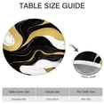 thumbnail image 6 of Black and Gold Marble Wavy Lines Pattern Round Fitted Tablecloth with Elastic Edge,Dining Table Cover Waterproof,Outdoor Round Tablecloth for Camping,Dining,Indoor and Outdoor, 6 of 7