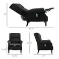 Heated Pushback Massage Recliner Vibrating Sofa Chair Suede Fabric Padded Seat with