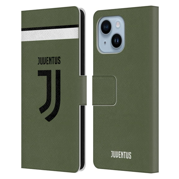 Head Case Designs Officially Licensed Juventus Football Club 2017/18 Race Kit Third Leather Book Wallet Case Cover Compatible with Apple iPhone 14 Plus