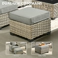 thumbnail image 6 of Ovios 10 Pieces Outdoor Patio Furniture with 54" Gas Fire Pit All-Weather Rattan Wicker Conversation Set Outdoor Sectionals for Garden, 6 of 12